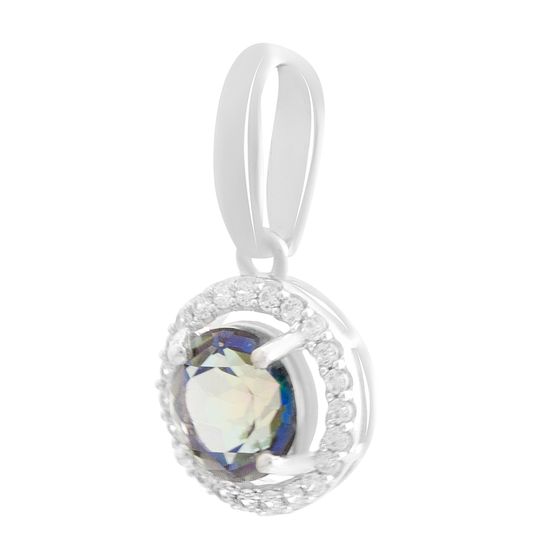 Серебряная подвеска с мистик топазом 2.37ct