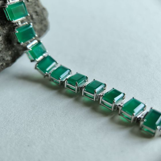 Серебряный браслет с агатом 8.63ct