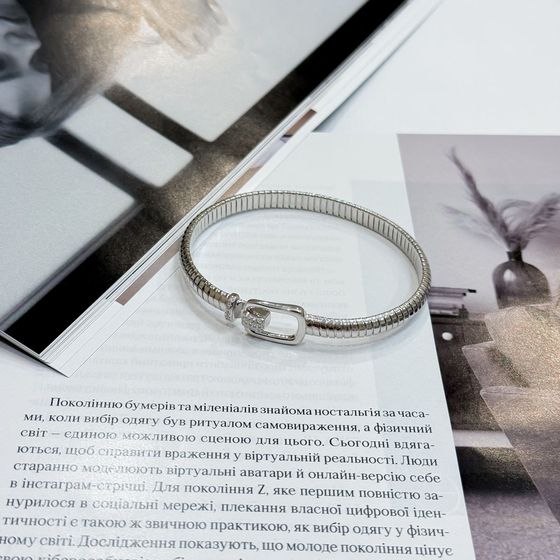 Серебряный браслет с фианитами