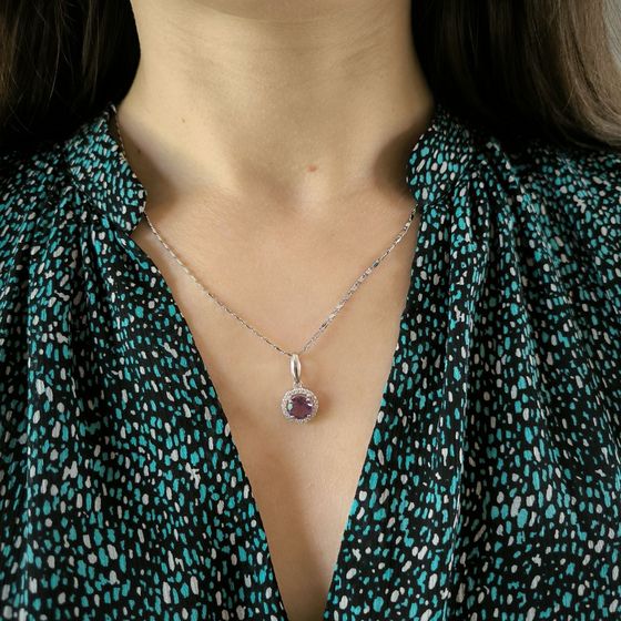 Серебряная подвеска с аметистом 2.104ct