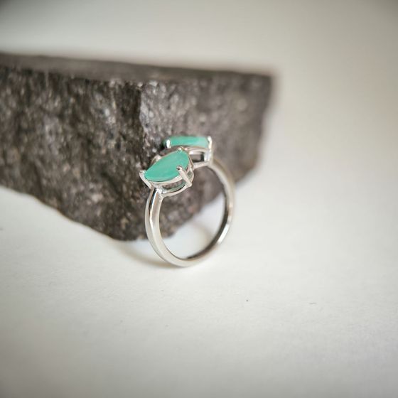 Серебряное кольцо с изумрудом 2.008ct