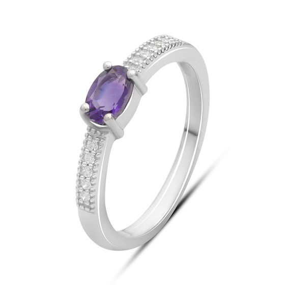 Серебряное кольцо с аметистом 0.477ct