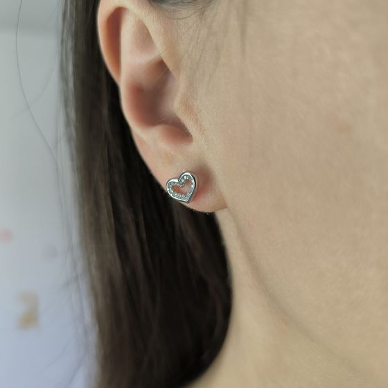 Серебряные серьги с фианитами