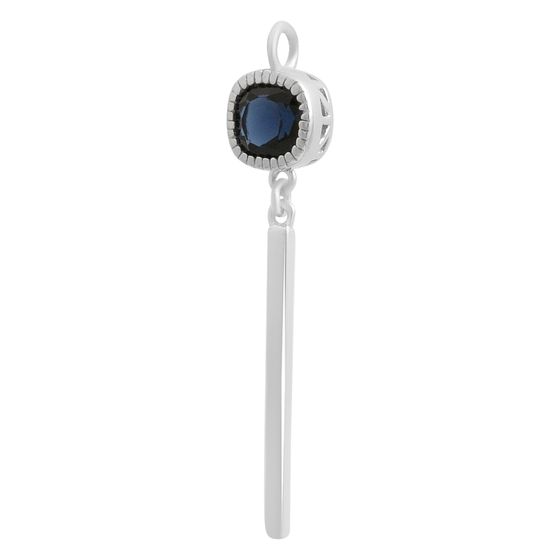 Серебряная подвеска с сапфиром nano 0.93ct