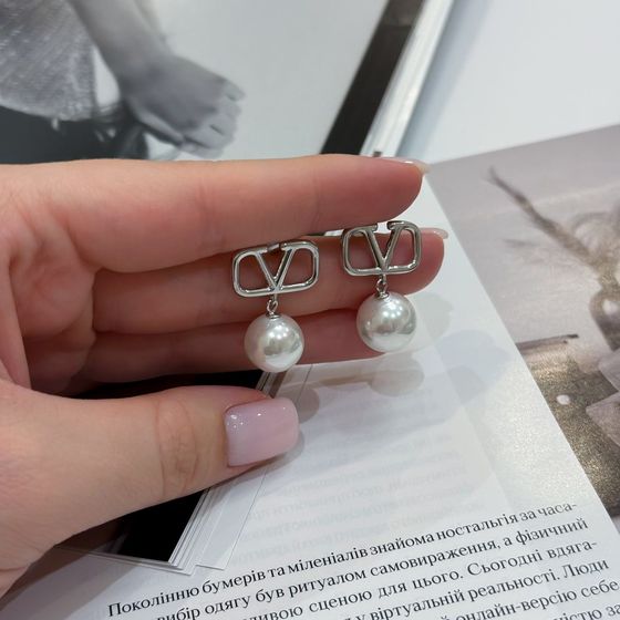 Серебряные серьги с жемчугом