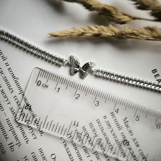 Серебряный браслет с фианитами