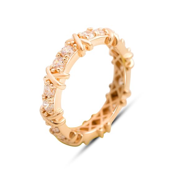 Золотое кольцо с фианитами 0.32ct