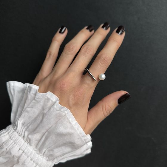 Серебряное кольцо с жемчугом