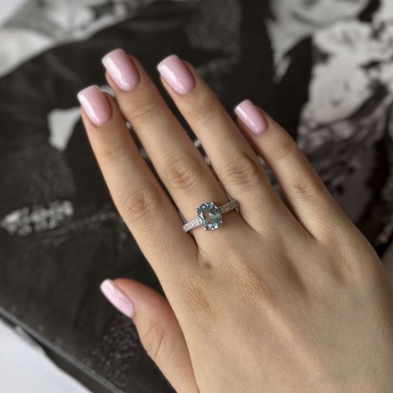 Серебряное кольцо с топазом 3.237ct