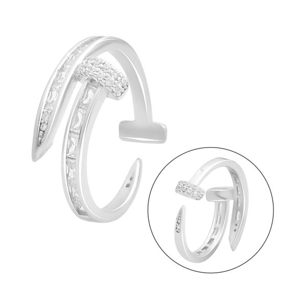 Серебряное кольцо с фианитами