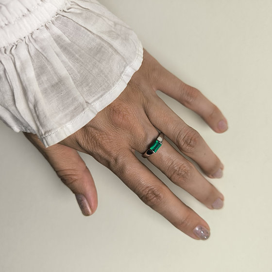 Серебряное кольцо с агатом 0.51ct