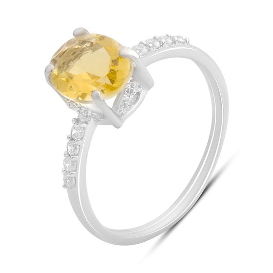 Серебряное кольцо с цитрином nano