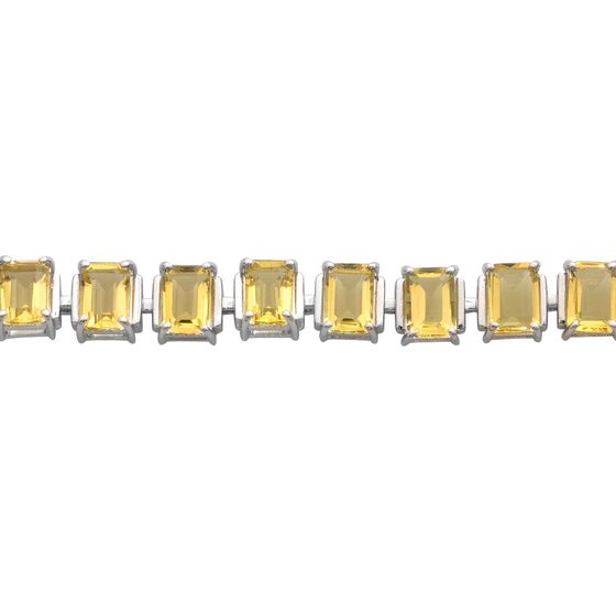 Серебряный браслет с цитрином nano