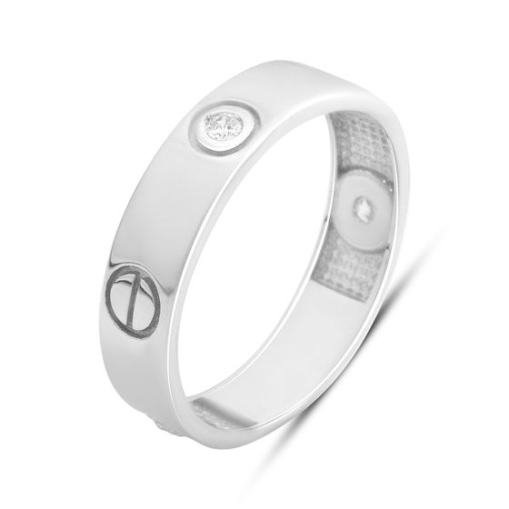 Серебряное кольцо с фианитами