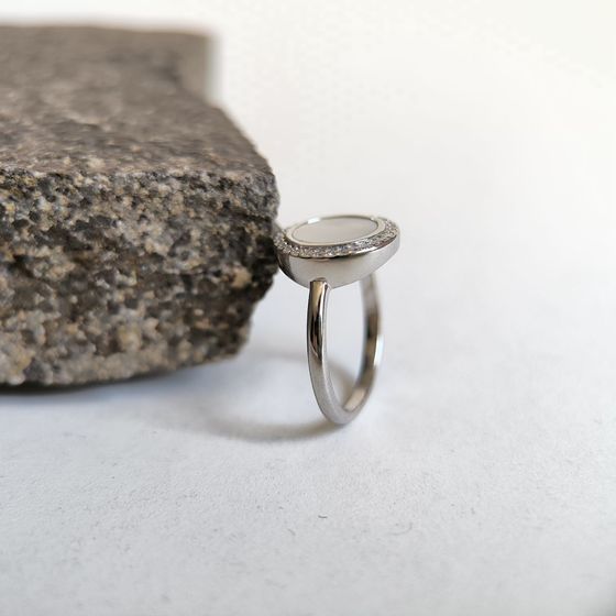 Серебряное кольцо с перламутром