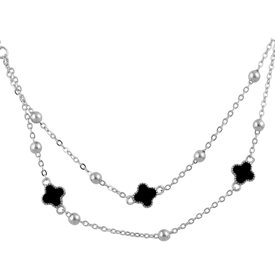 Серебряное колье с ониксом Серебряное колье с ониксом