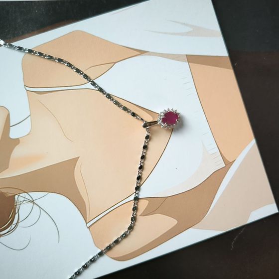Серебряная подвеска с рубином 1.253ct