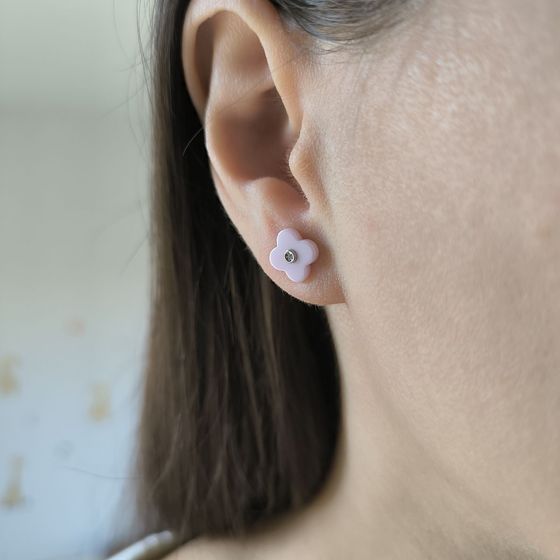 Серебряные серьги с керамикой