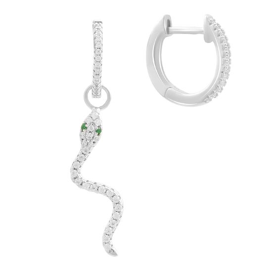 Серебряные серьги с фианитами