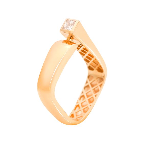 Золотое кольцо с фианитами 0.5ct