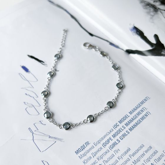 Серебряный браслет с мистик топазом 10.258ct