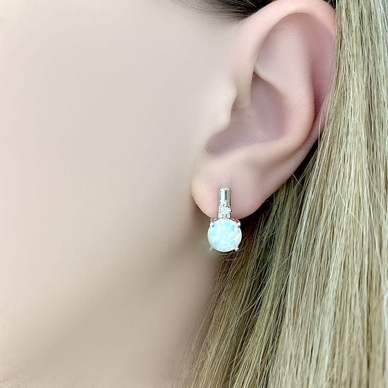 Серебряные серьги с опалом 1.707ct