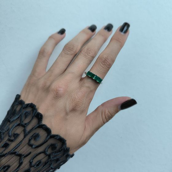 Серебряное кольцо с агатом 1.35ct