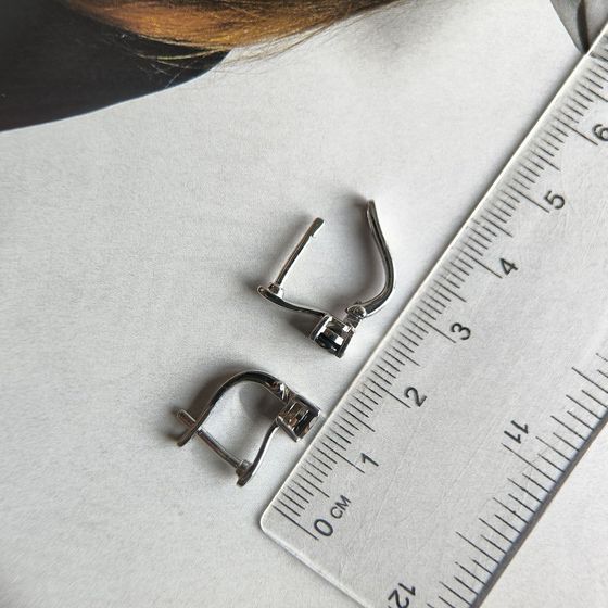 Серебряные серьги с раухтопазом (дымчатым кварцем) 0.942ct