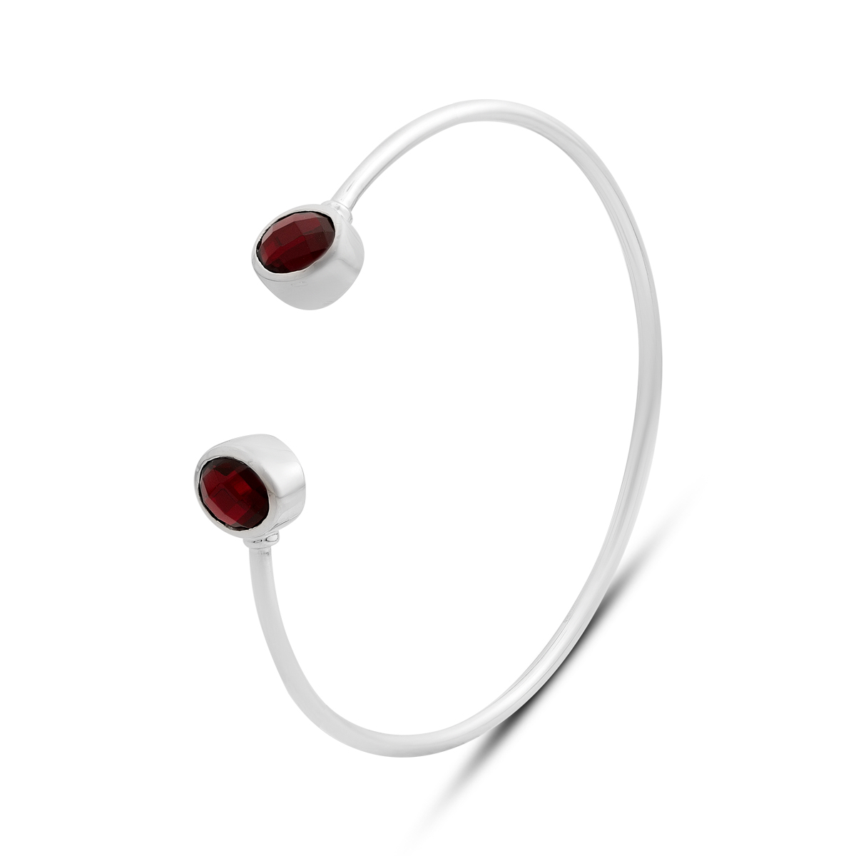 Серебряный браслет с гранатом nano 4.33ct