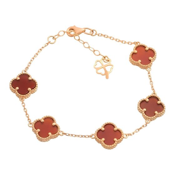 Золотой браслет с агатом