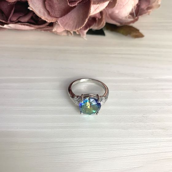 Серебряное кольцо с мистик топазом 6.555ct