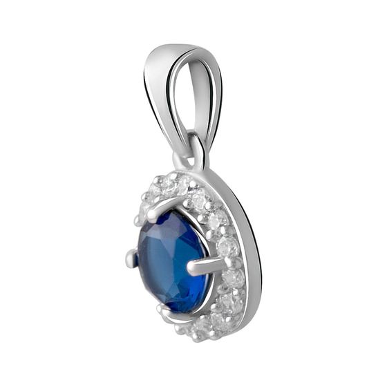 Серебряная подвеска с сапфиром nano 0.617ct
