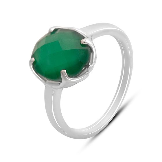 Серебряное кольцо с агатом 4.218ct