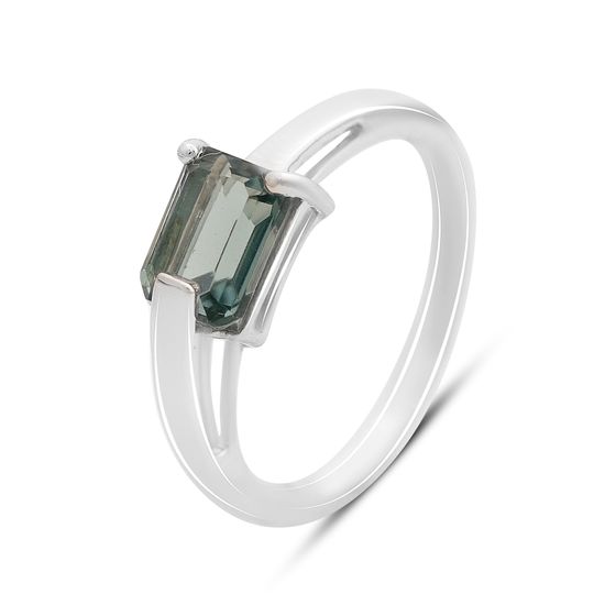 Серебряное кольцо с топазом Лондон Блю 1.318ct