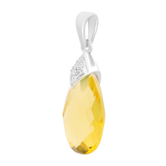 Серебряная подвеска с цитрином nano 4.759ct