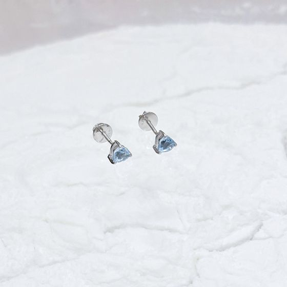 Серебряные серьги с топазом 1.1ct