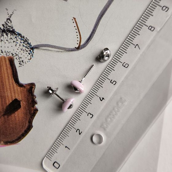 Серебряные серьги с керамикой