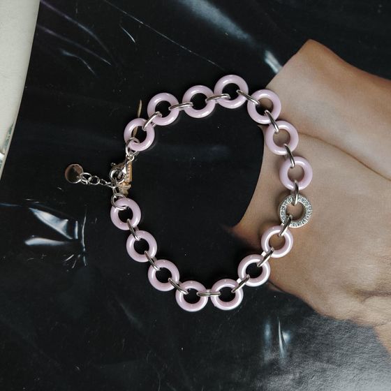 Серебряный браслет с керамикой