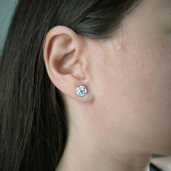 Серебряные серьги с емаллю