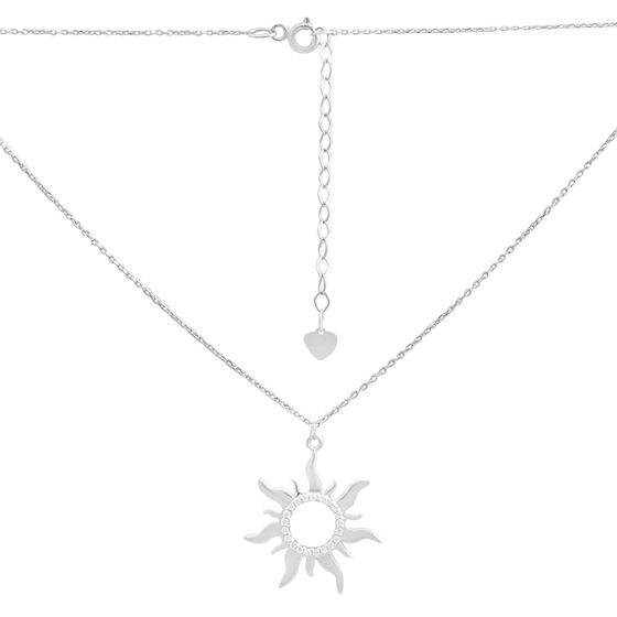 Золотое колье с фианитами 0.22ct