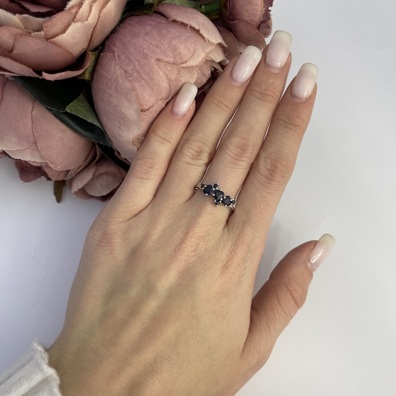 Серебряное кольцо с сапфиром 1.162ct
