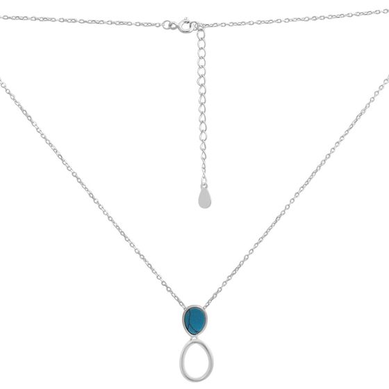 Серебряное колье с бирюзой