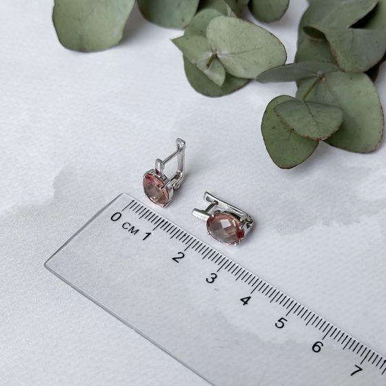 Серебряные серьги с султанитом 5.372ct