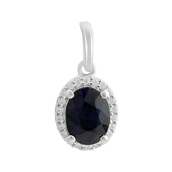 Серебряная подвеска с сапфиром 1.879ct