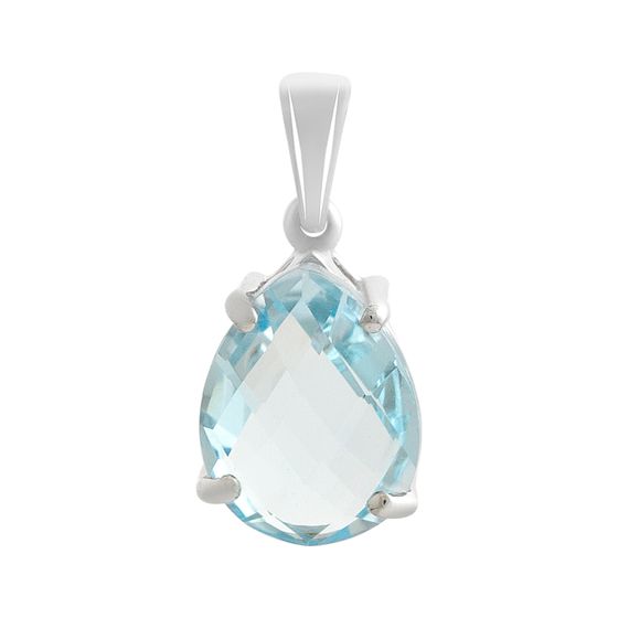 Серебряная подвеска с топазом 4.19ct
