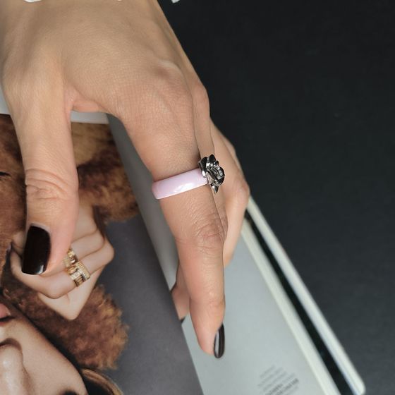 Серебряное кольцо с керамикой