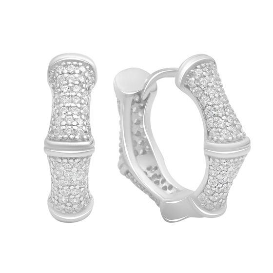 Серебряные серьги с фианитами