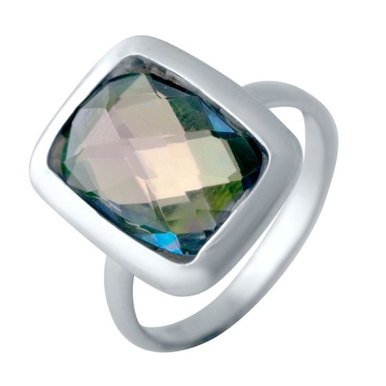 Серебряное кольцо с мистик топазом 10.838ct