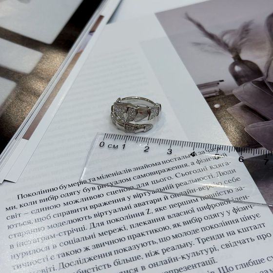 Серебряное кольцо с фианитами