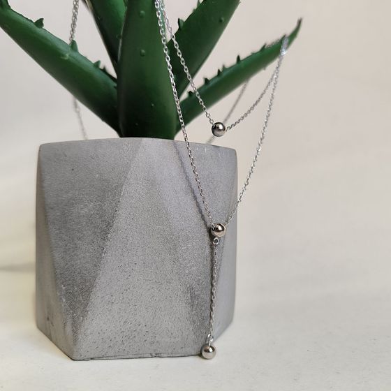 Серебряное колье без камней Серебряное колье без камней